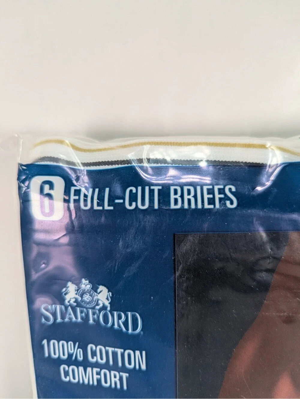 NEW Stafford Comfort Collection (6-Pack) Men's Full Cut Briefs Size 38 Vtg White